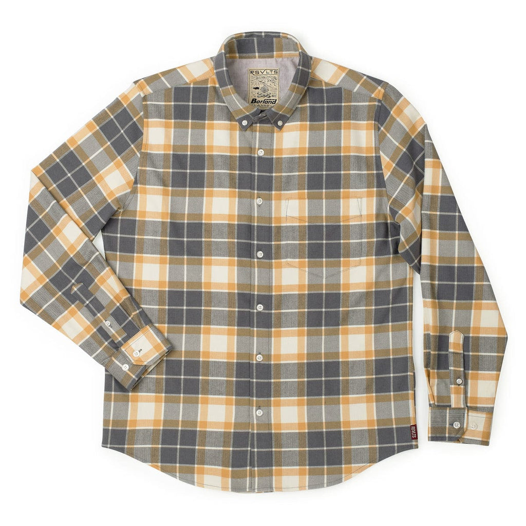 RSVLTS John Flandy BorlandFlex Long Sleeve Flannel in Gray — detail 2