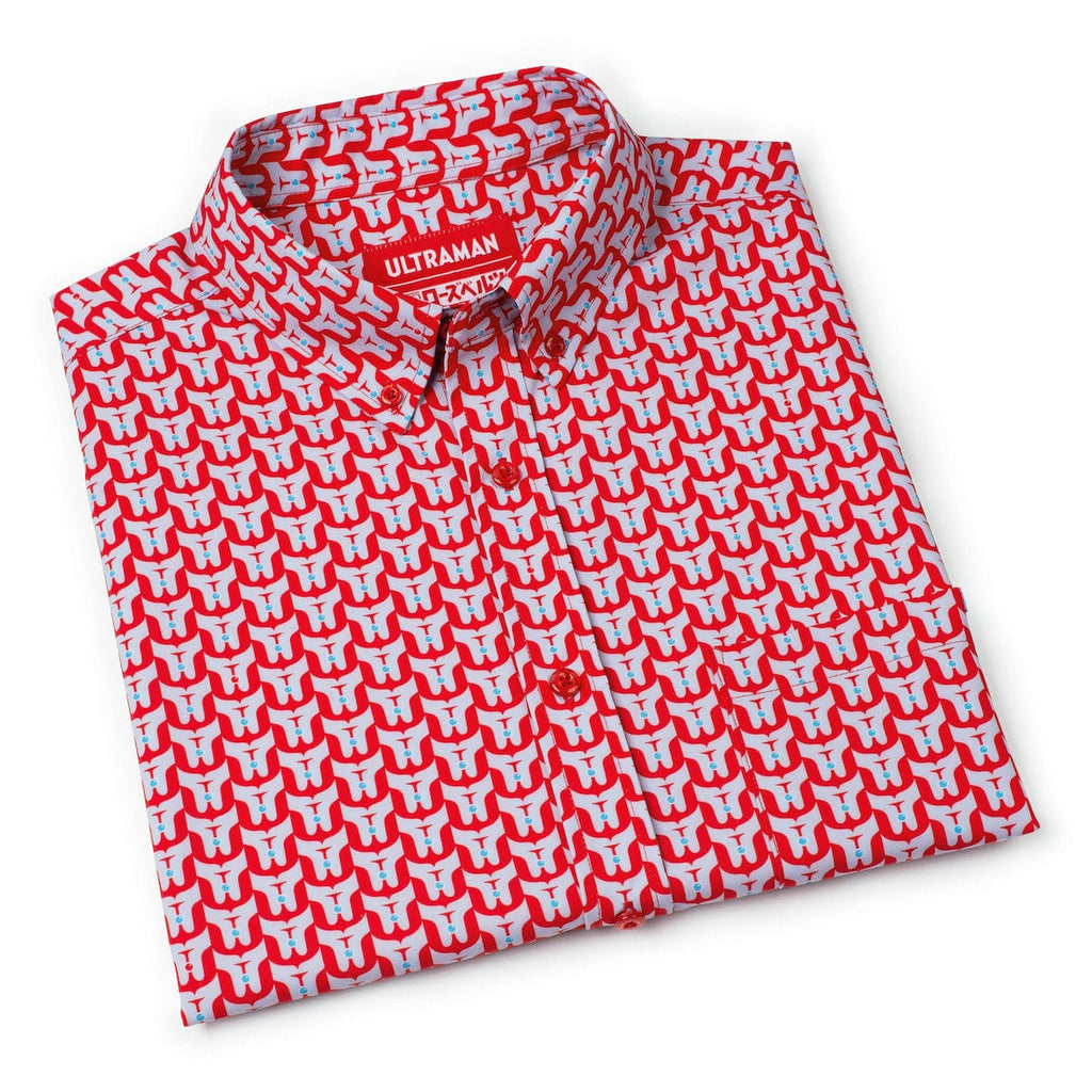 RSVLTS Timing Is Everything KUNUFLEX Short Sleeve Shirt in Red — detail 8