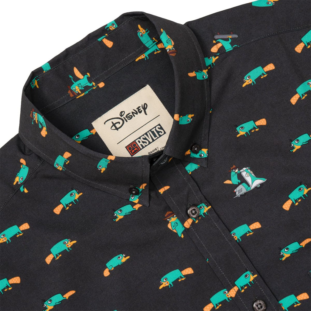 RSVLTS Semi-Aquatic Egg-Laying Mammal of Action KUNUFLEX Short Sleeve Shirt in Black — detail 10