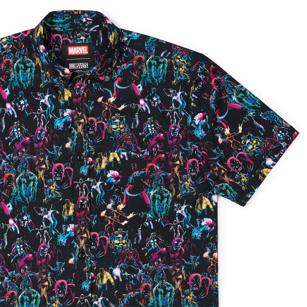 RSVLTS Cosmic Carnivores KUNUFLEX Short Sleeve Shirt in Multicolor — front view