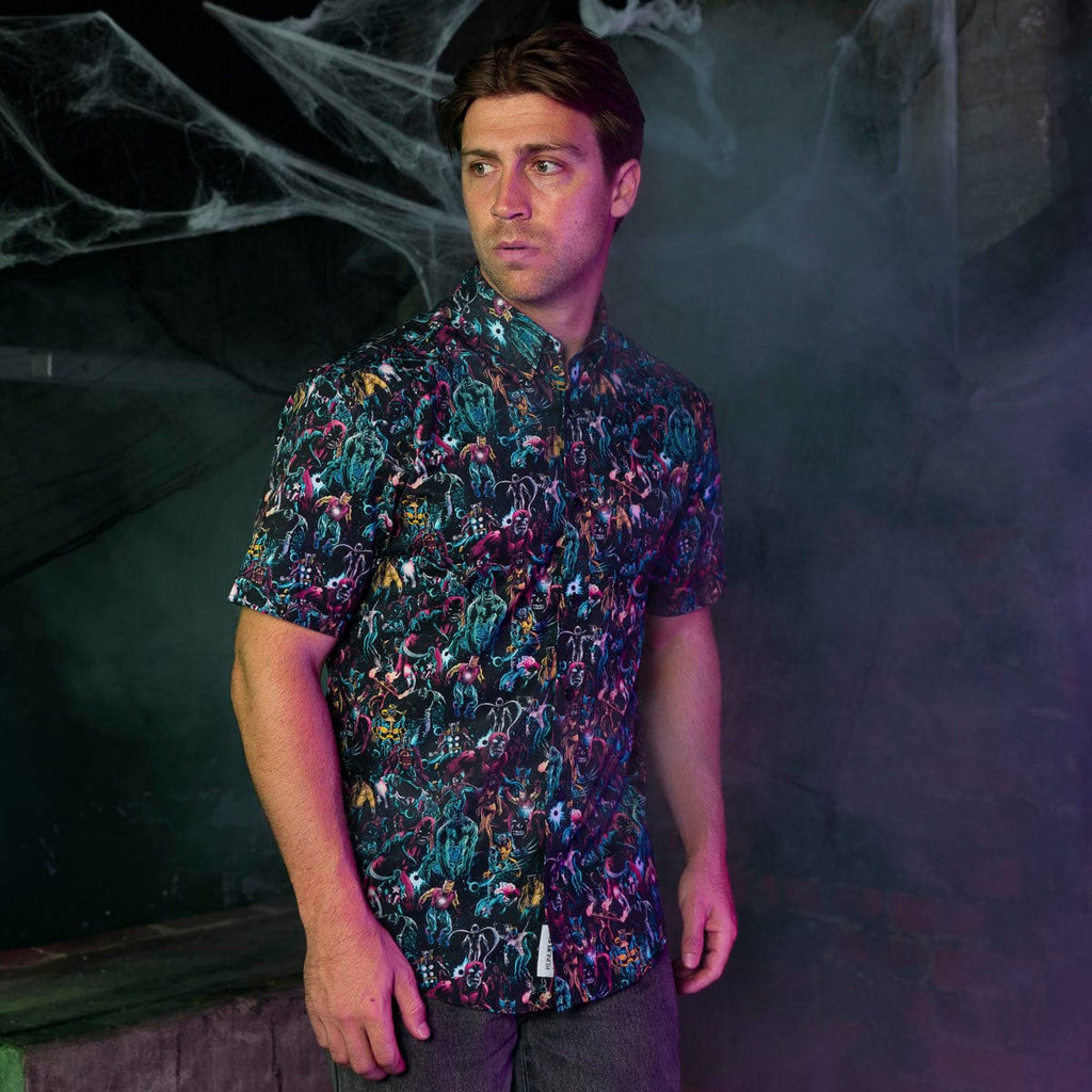 RSVLTS Cosmic Carnivores KUNUFLEX Short Sleeve Shirt in Multicolor — detail 4