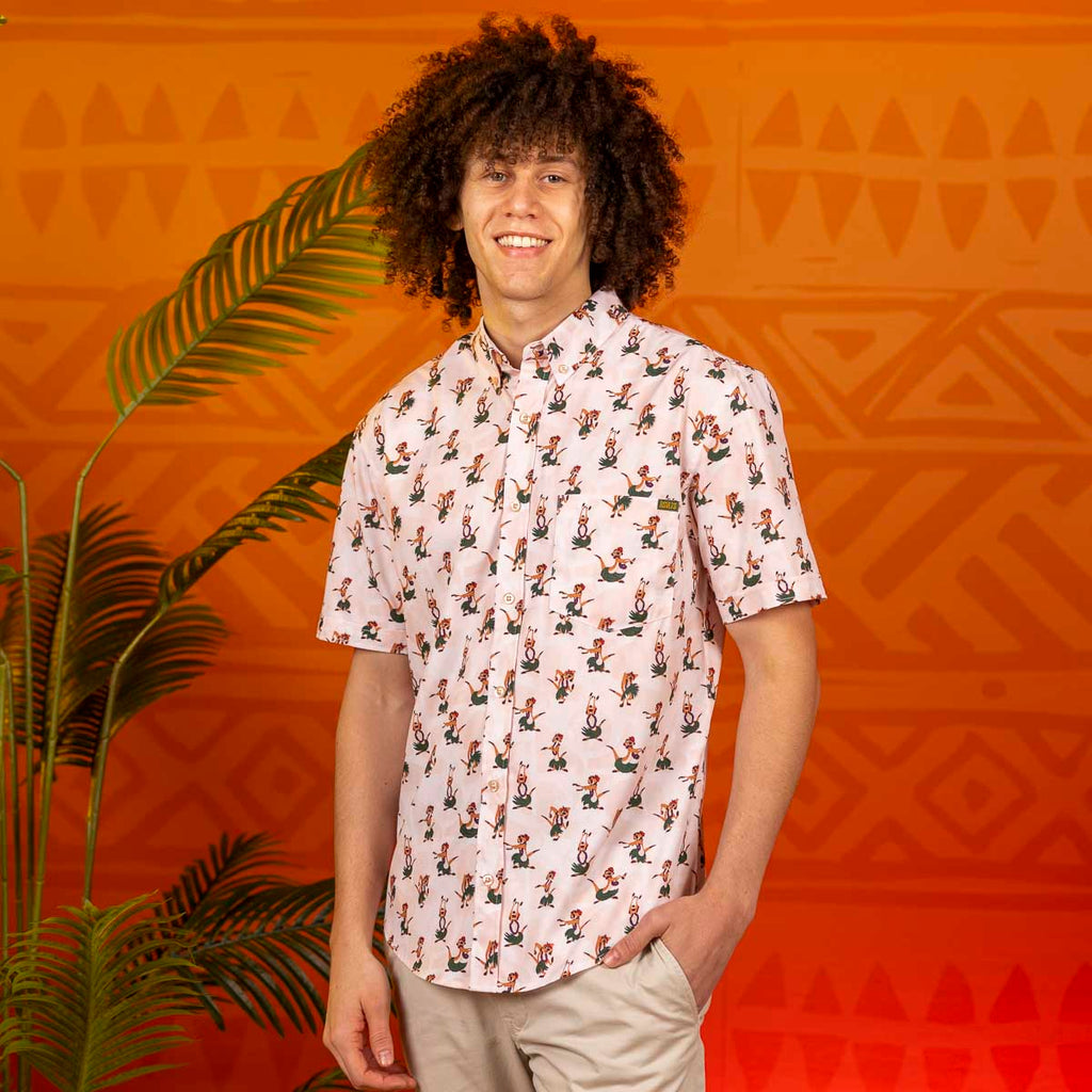 RSVLTS Do the Hula KUNUFLEX Short Sleeve Shirt in Neutral — detail 5