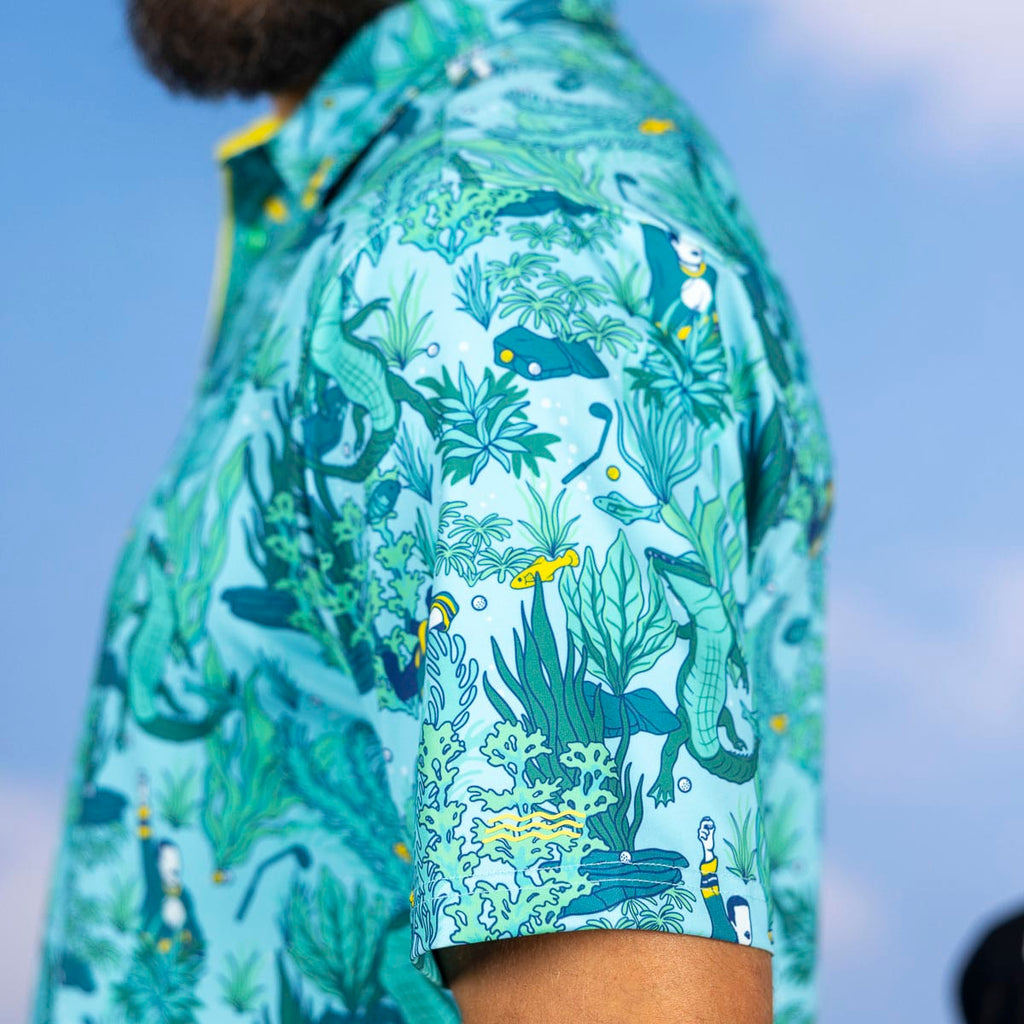 RSVLTS Play It Where It Lies All-Day Polo in Green — detail 8