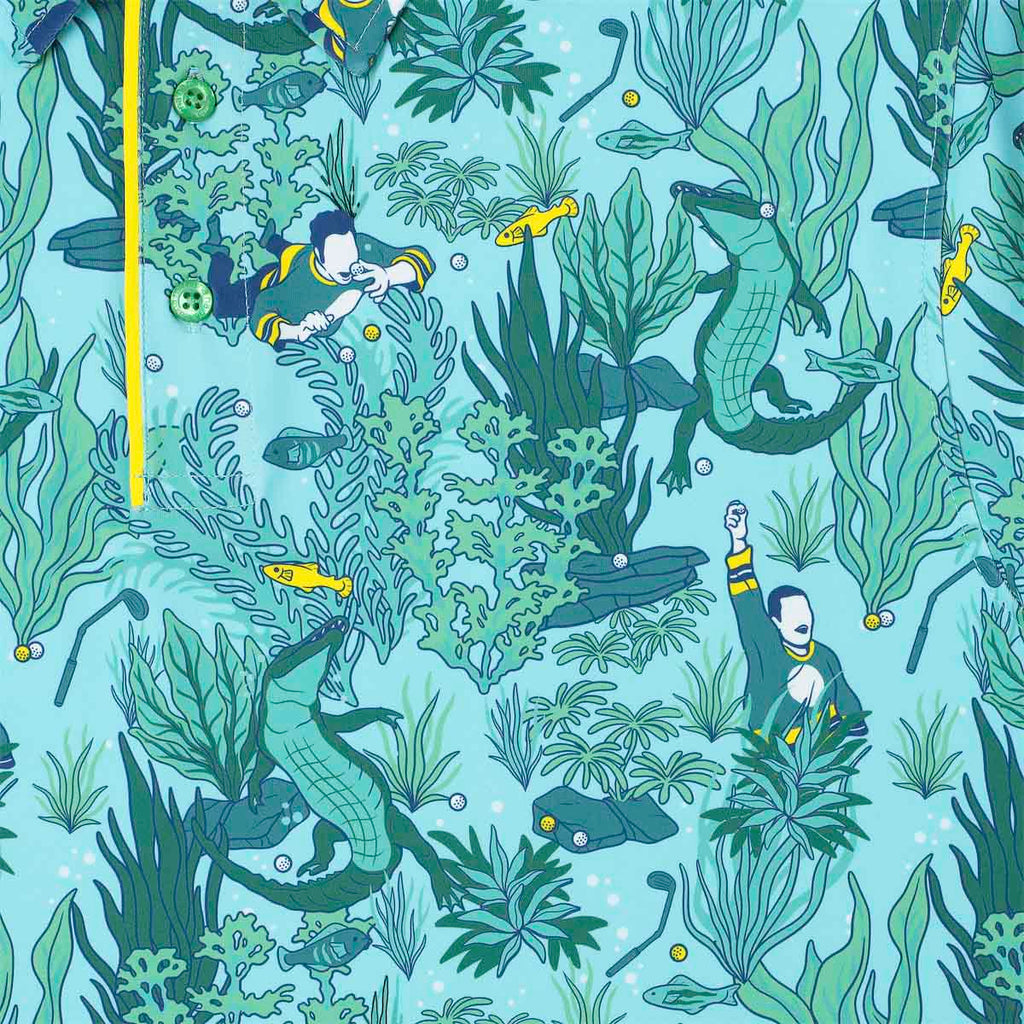 RSVLTS Play It Where It Lies All-Day Polo in Green — detail 7