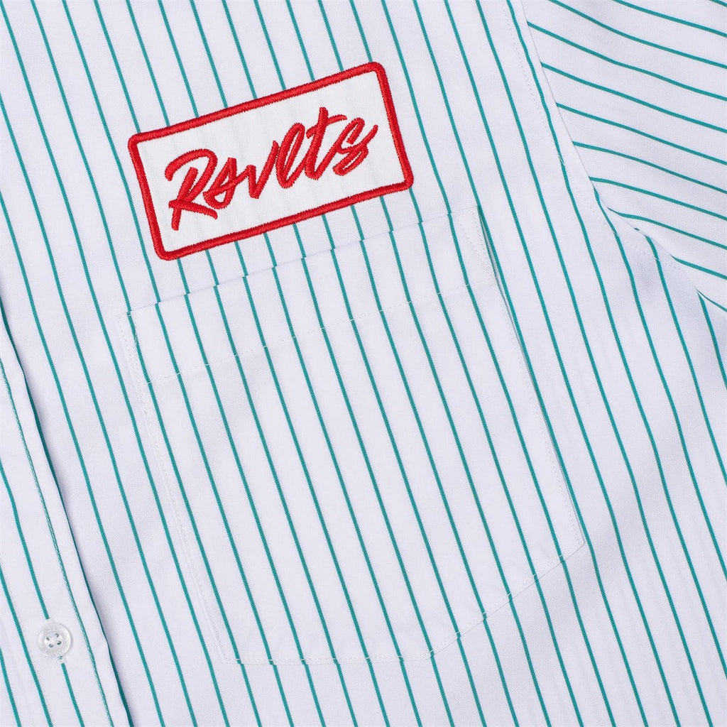 RSVLTS Full Service KUNUFLEX Short Sleeve Shirt in Blue — detail 7
