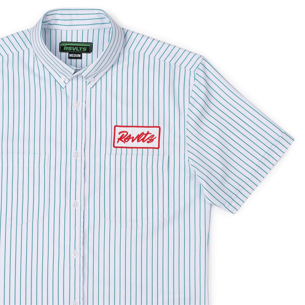 RSVLTS Full Service KUNUFLEX Short Sleeve Shirt in Blue — detail 4