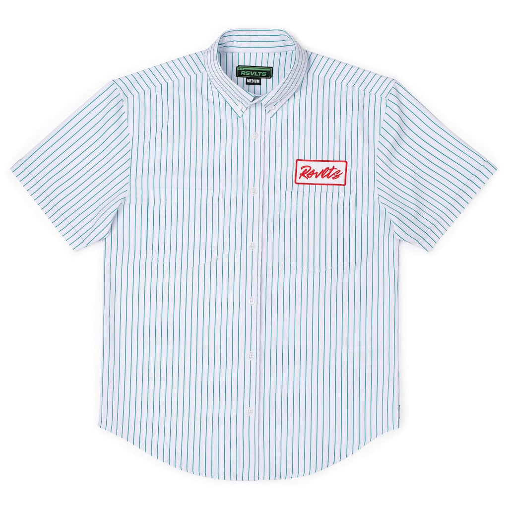 RSVLTS Full Service KUNUFLEX Short Sleeve Shirt in Blue — detail 9