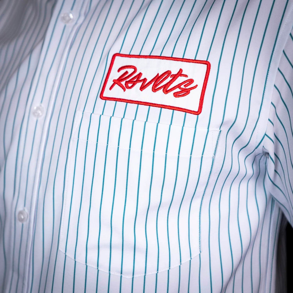 RSVLTS Full Service KUNUFLEX Short Sleeve Shirt in Blue — detail 8