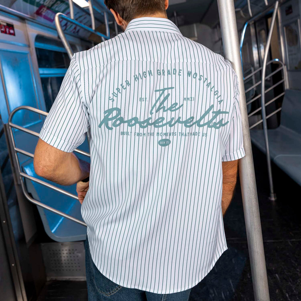 RSVLTS Full Service KUNUFLEX Short Sleeve Shirt in Blue — detail 5