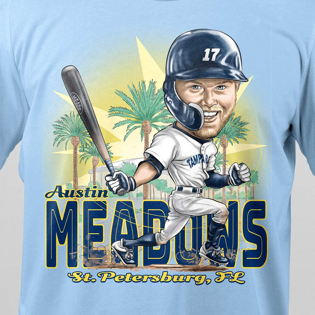 RSVLTS Austin Meadows Crewneck Tee in Blue — detail 2