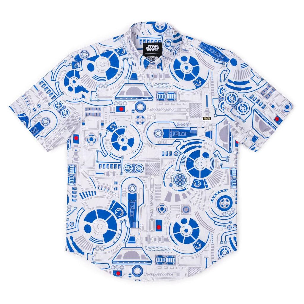 RSVLTS R2 Deconstructed KUNUFLEX Short Sleeve Shirt in Blue — detail 7