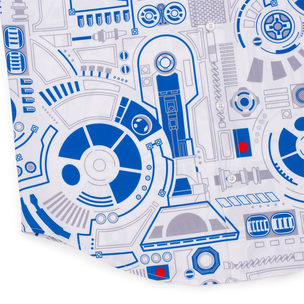 RSVLTS R2 Deconstructed KUNUFLEX Short Sleeve Shirt in Blue — detail 9