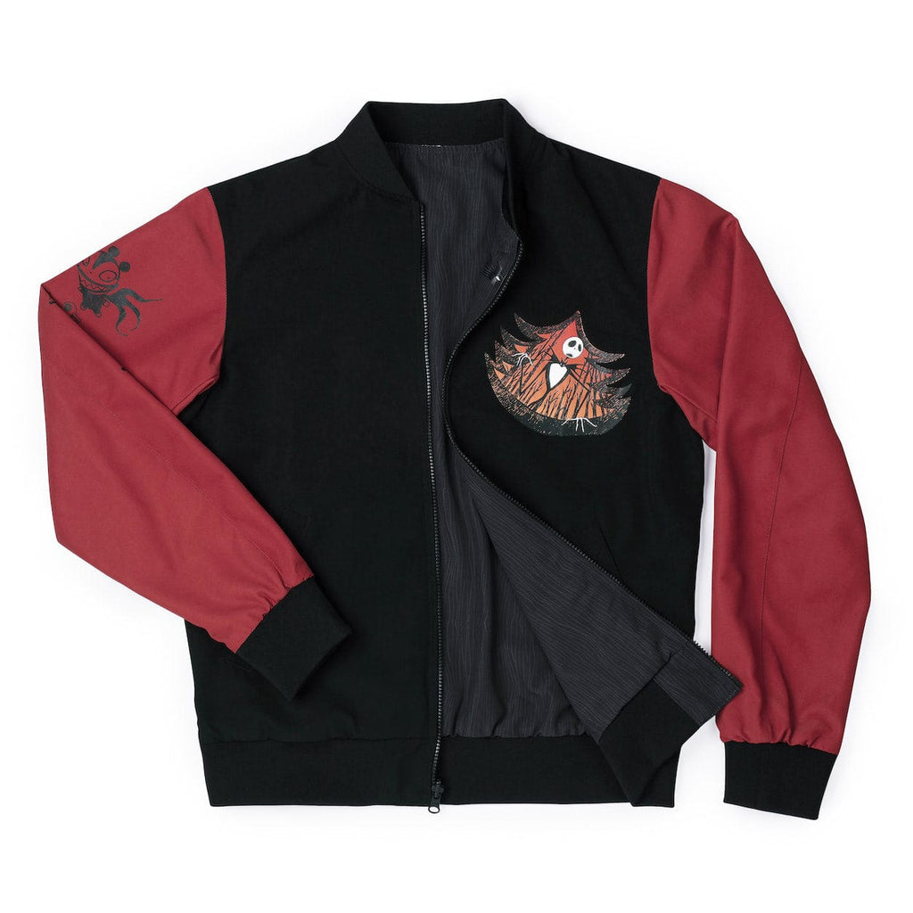 RSVLTS Jack’s Journey Reversible Bomber Jacket in Black — front view