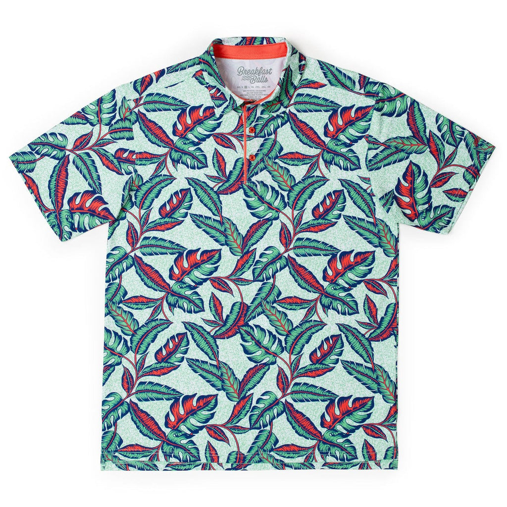 RSVLTS Leaf It on the Green All-Day Polo in Green — detail 3
