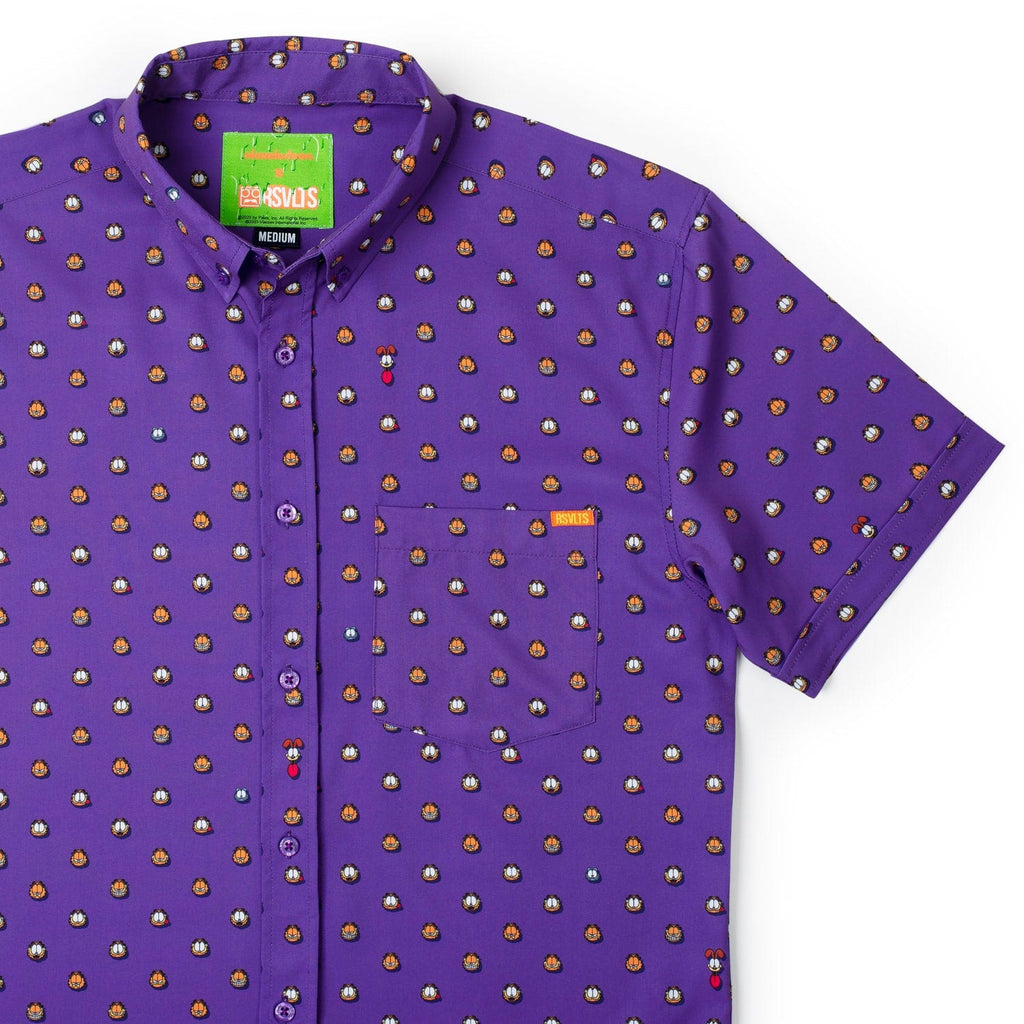 RSVLTS Lil ‘Fields KUNUFLEX Short Sleeve Shirt in Purple — front view