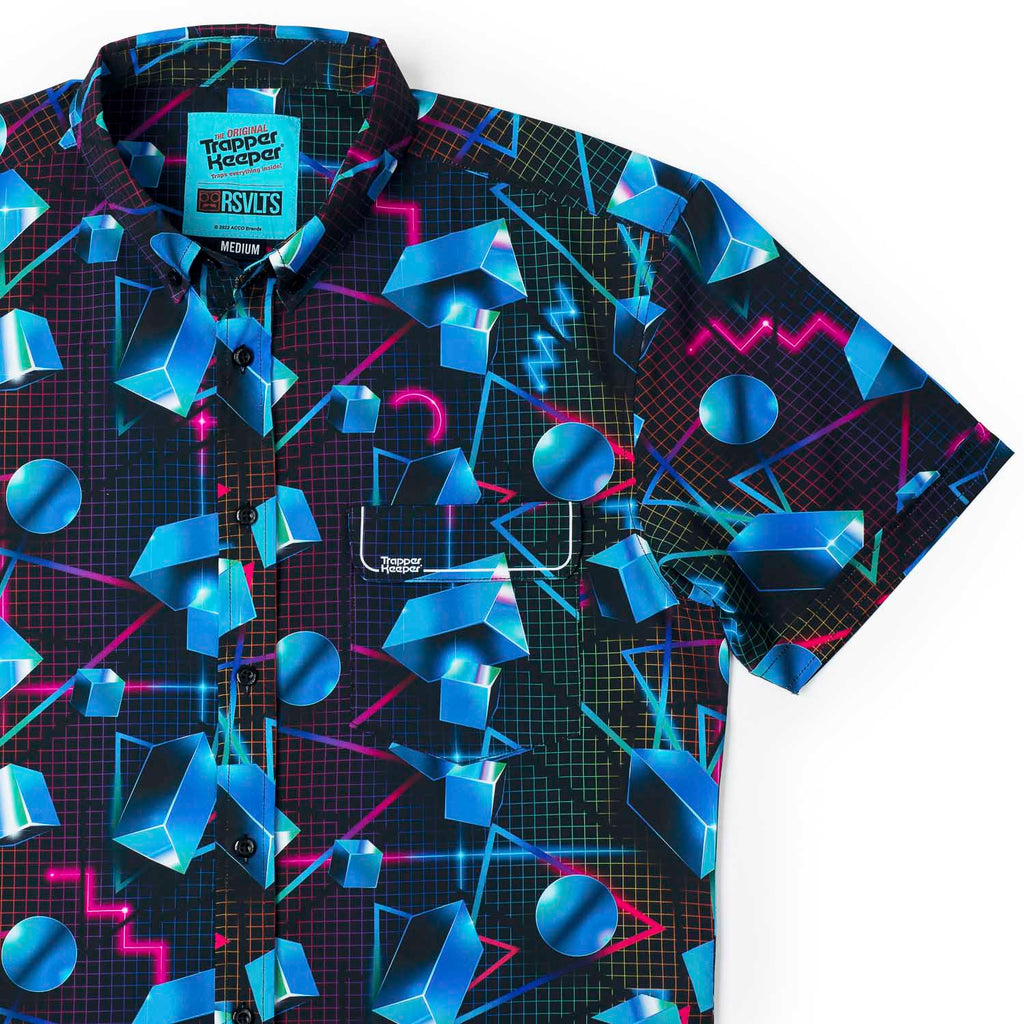 RSVLTS The Dingus KUNUFLEX Short Sleeve Shirt in Black — front view