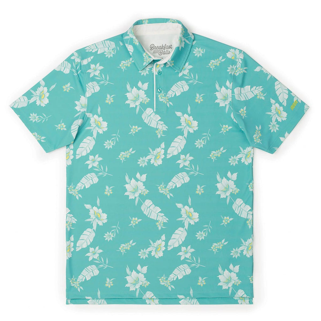 RSVLTS Feather Flora All-Day Polo in Blue — detail 4