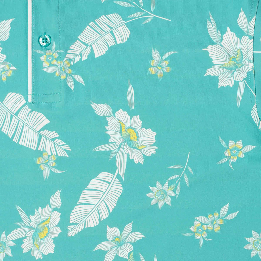 RSVLTS Feather Flora All-Day Polo in Blue — detail 5