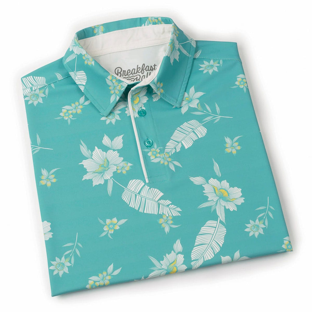 RSVLTS Feather Flora All-Day Polo in Blue — detail 9