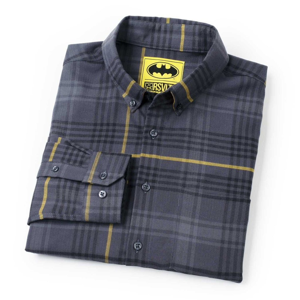 RSVLTS The Dark Flannel BorlandFlex Long Sleeve Flannel in Gray — detail 9