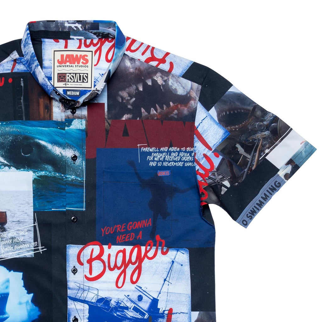 RSVLTS The Beach Is Closed KUNUFLEX Short Sleeve Shirt in Multicolor — front view