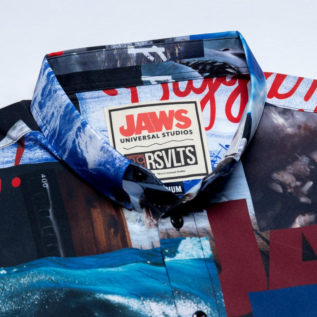 RSVLTS The Beach Is Closed KUNUFLEX Short Sleeve Shirt in Multicolor — detail 4