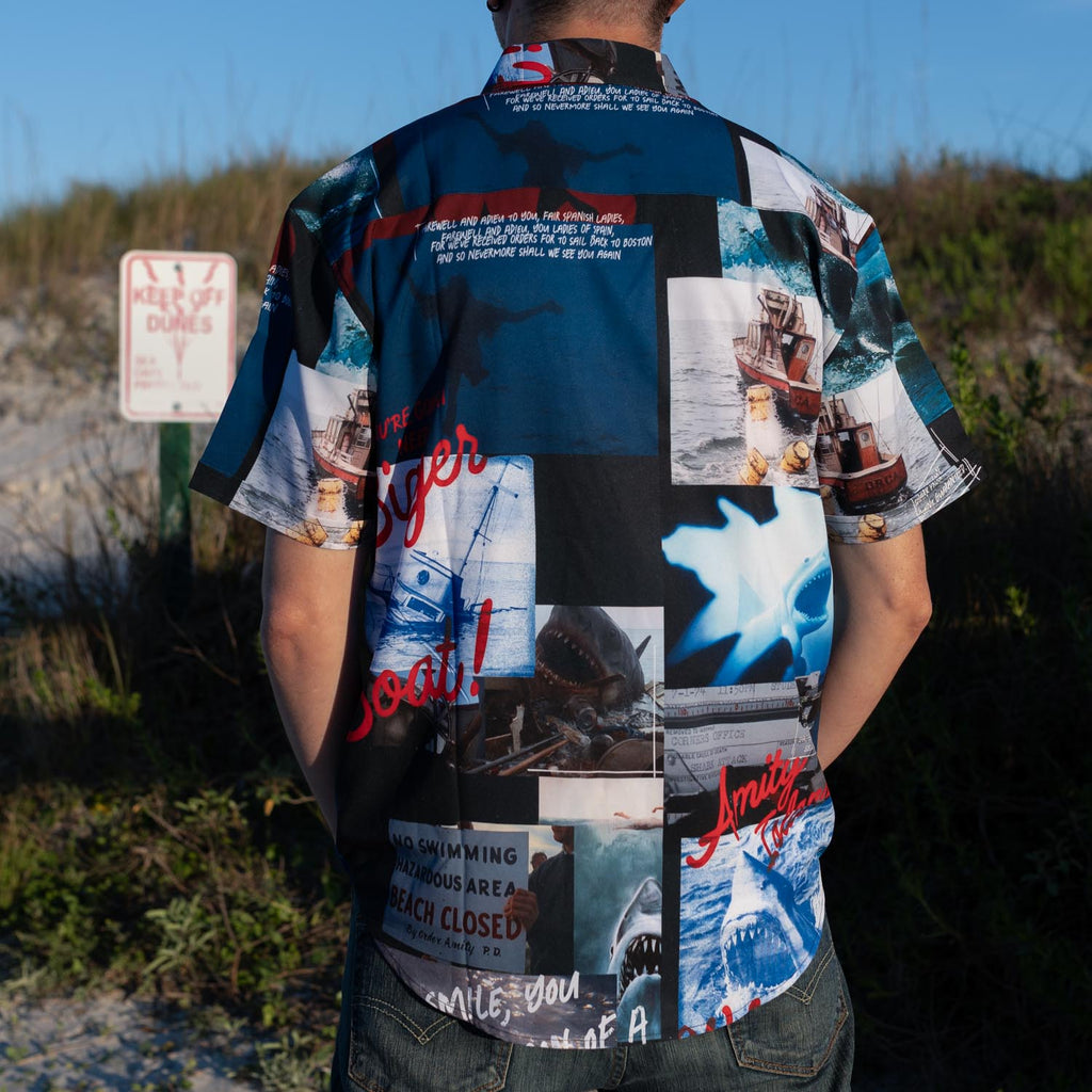 RSVLTS The Beach Is Closed KUNUFLEX Short Sleeve Shirt in Multicolor — detail 7