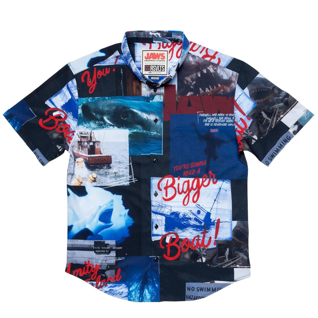 RSVLTS The Beach Is Closed KUNUFLEX Short Sleeve Shirt in Multicolor — detail 2