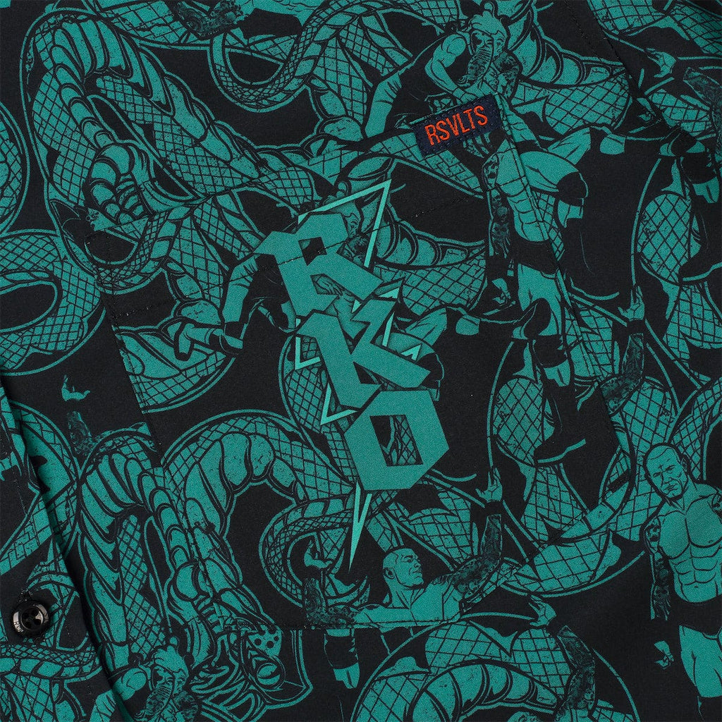 RSVLTS The Viper KUNUFLEX Short Sleeve Shirt in Green — detail 4