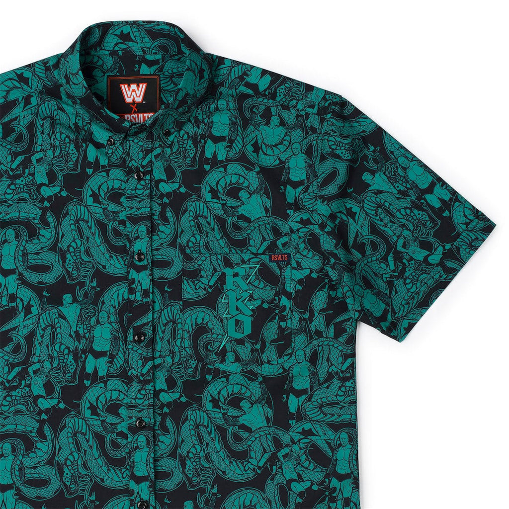RSVLTS The Viper KUNUFLEX Short Sleeve Shirt in Green — front view
