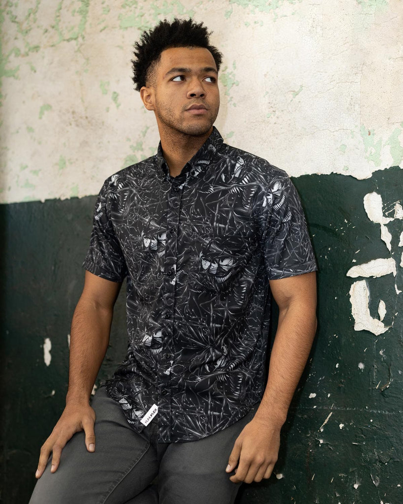 RSVLTS We Are Venom KUNUFLEX Short Sleeve Shirt in Black — detail 7