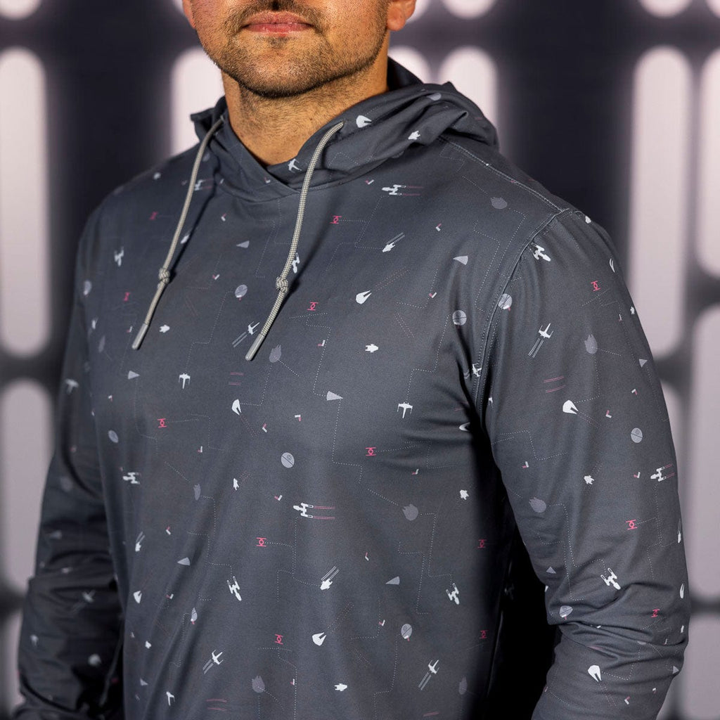 RSVLTS Stay on Target Performance Hoodie in Gray — detail 4