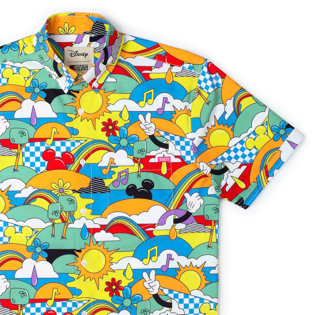 RSVLTS Dreamland Drip KUNUFLEX Short Sleeve Shirt in Multicolor — front view