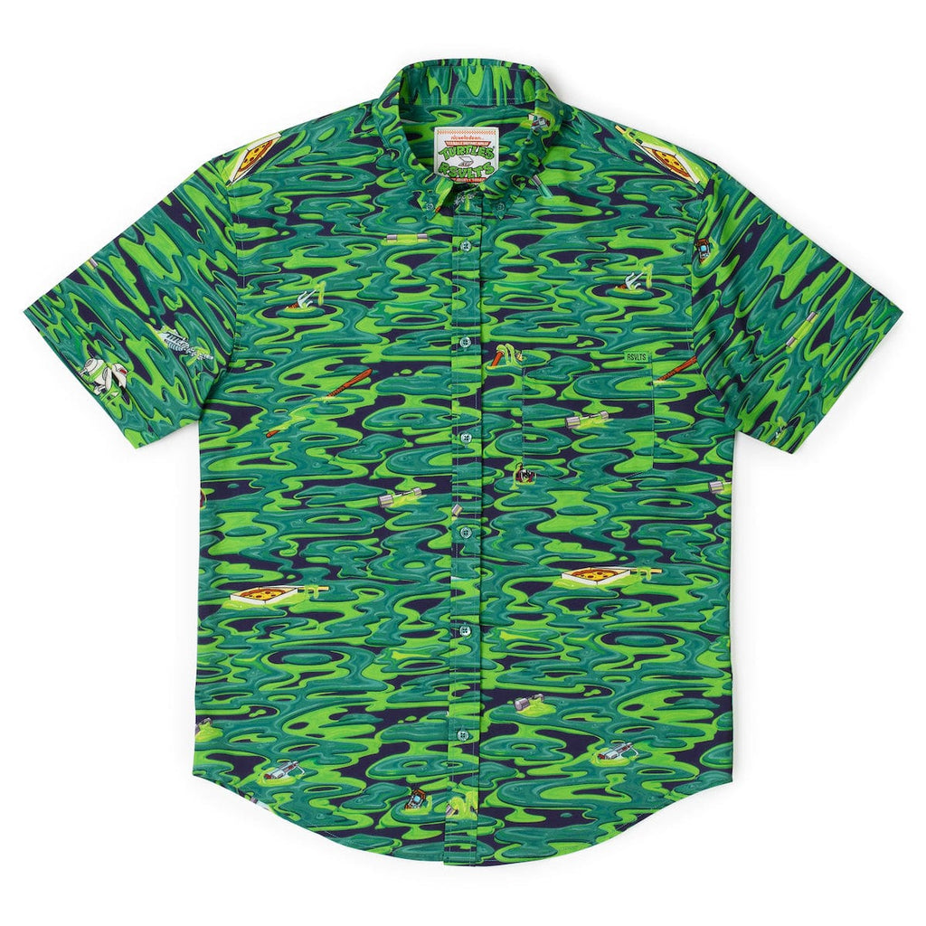RSVLTS Oozevelts KUNUFLEX Short Sleeve Shirt in Green — detail 6