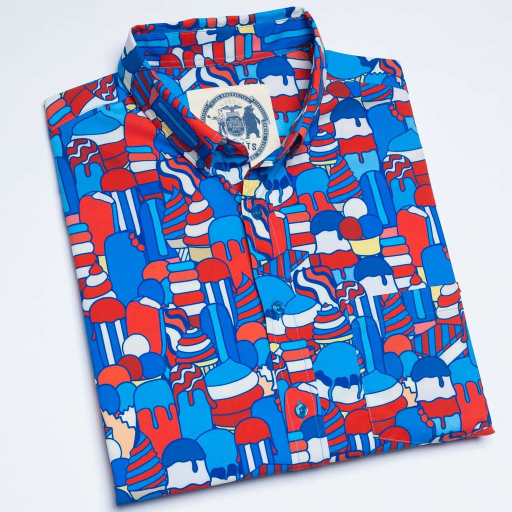 RSVLTS American Swirl KUNUFLEX Short Sleeve Shirt in Multicolor — detail 11
