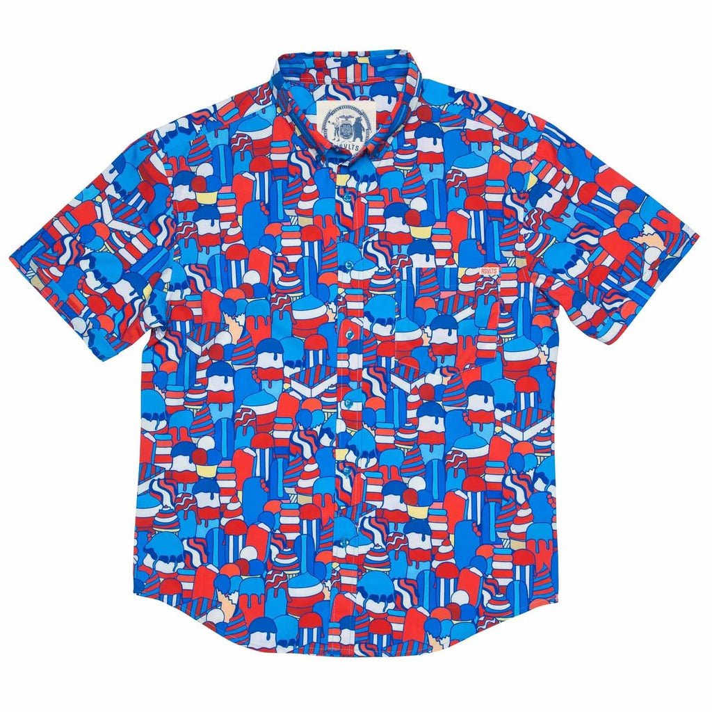 RSVLTS American Swirl KUNUFLEX Short Sleeve Shirt in Multicolor — detail 2
