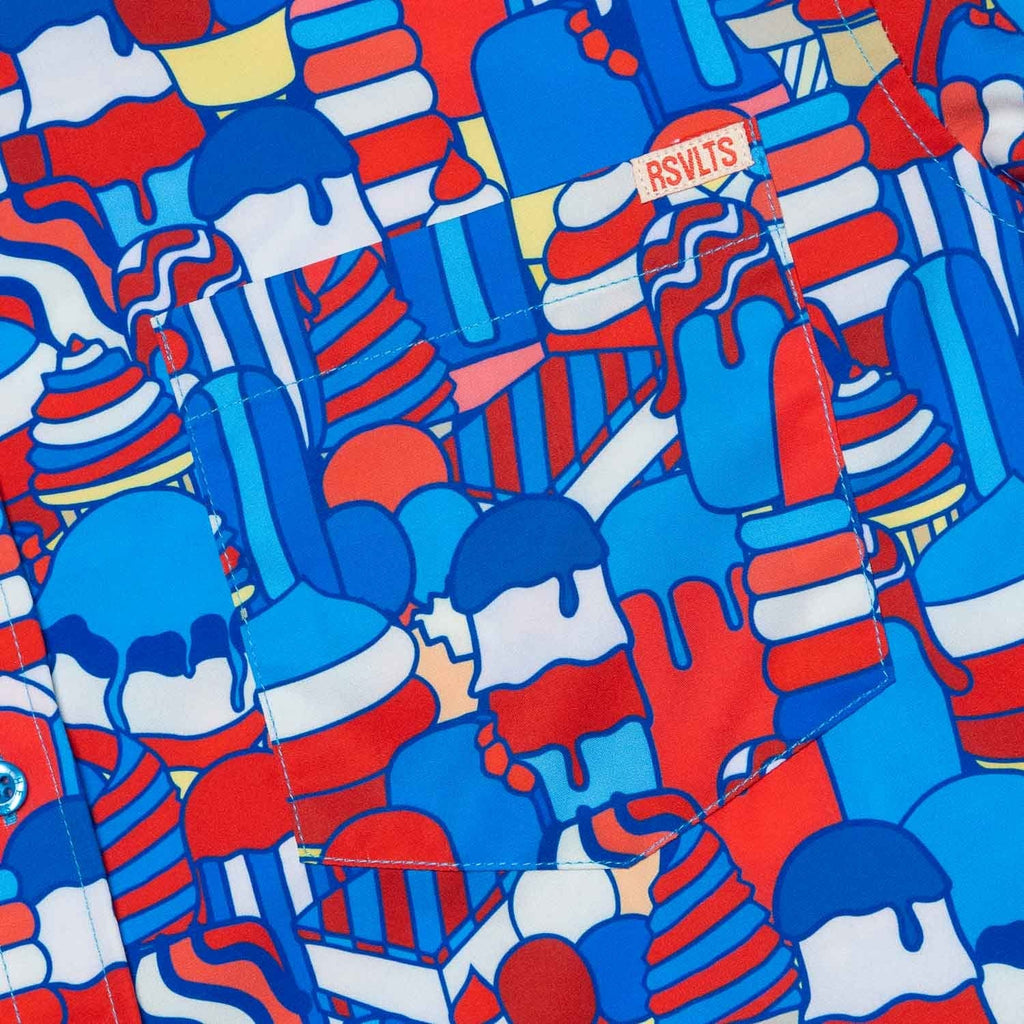 RSVLTS American Swirl KUNUFLEX Short Sleeve Shirt in Multicolor — detail 7