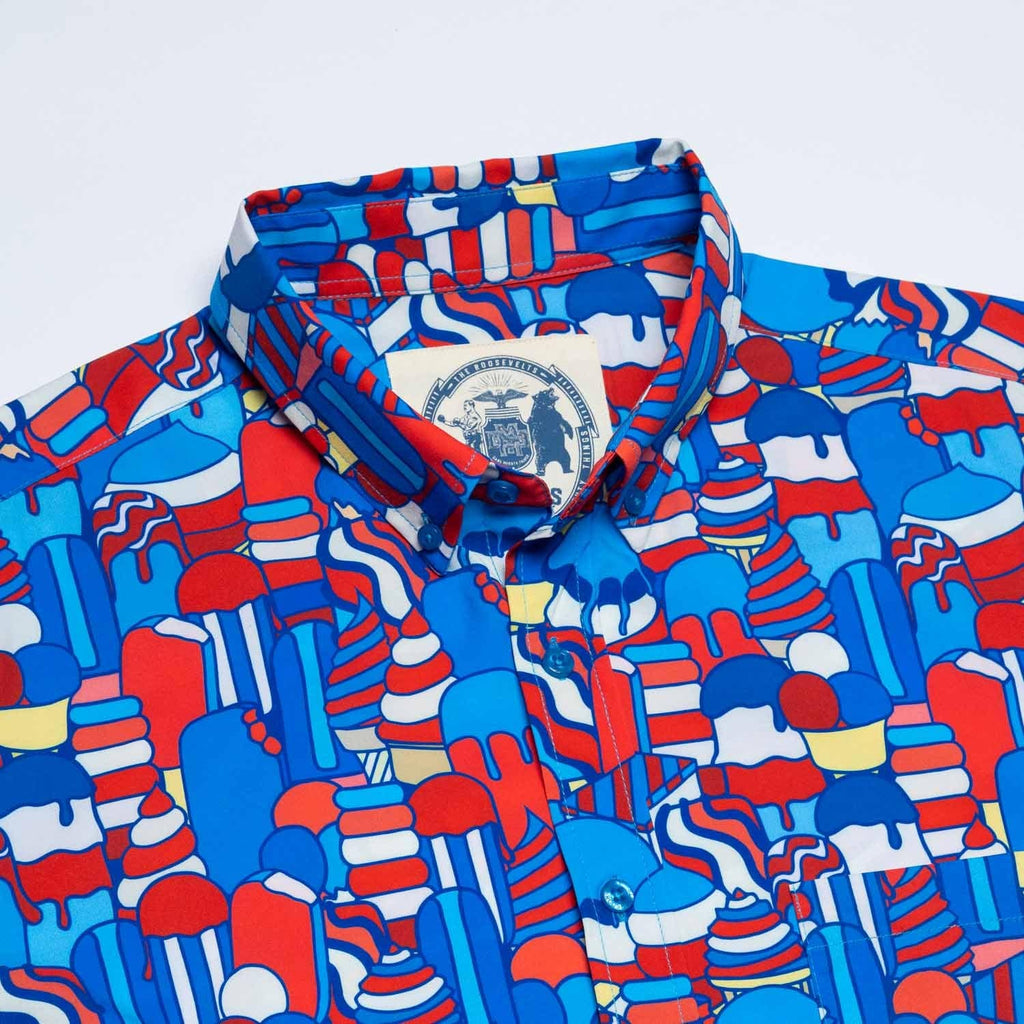 RSVLTS American Swirl KUNUFLEX Short Sleeve Shirt in Multicolor — detail 5