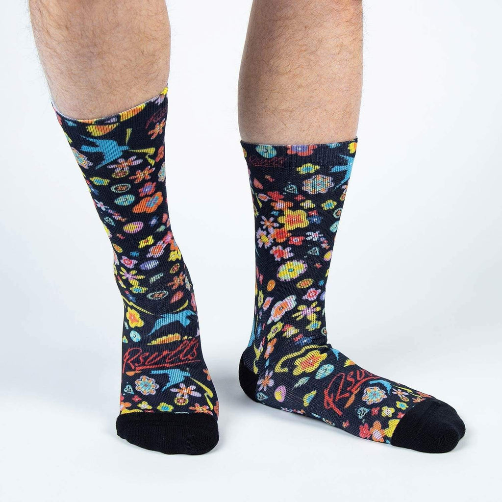 RSVLTS El Mantel Crew Socks in Blue — detail 4