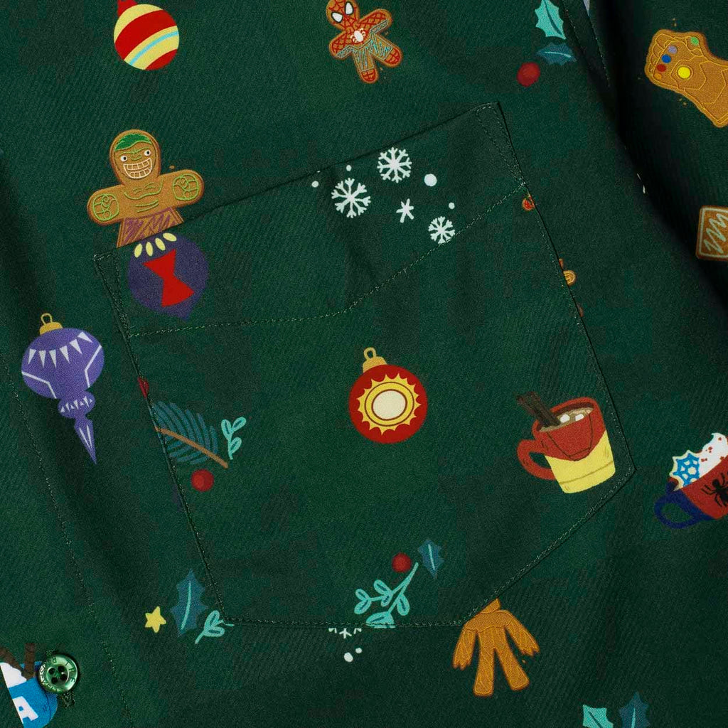 RSVLTS Heroic Holiday Long Sleeve Shirt in Green — detail 5