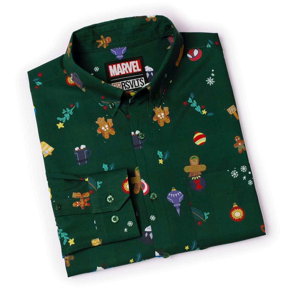RSVLTS Heroic Holiday Long Sleeve Shirt in Green — detail 8