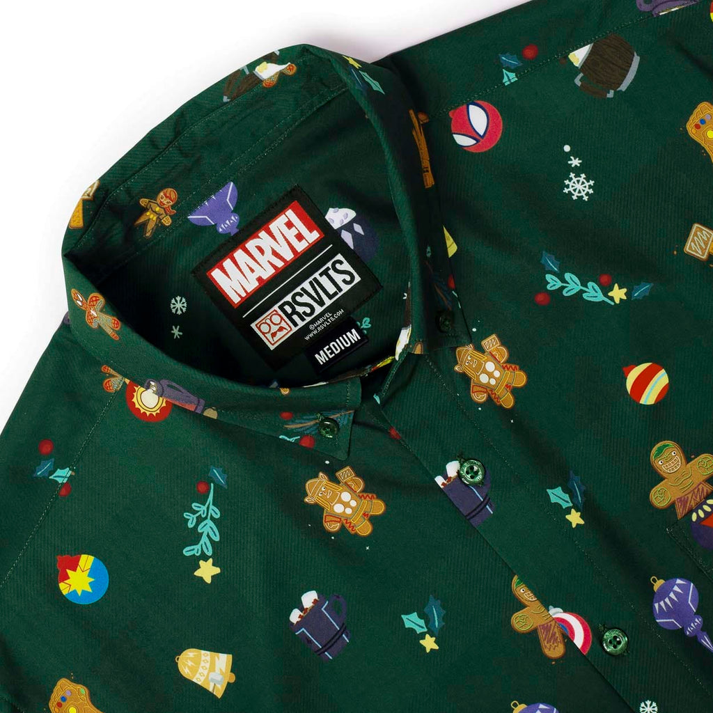 RSVLTS Heroic Holiday Long Sleeve Shirt in Green — detail 3
