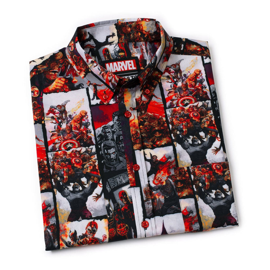 RSVLTS Horrifying Heroes KUNUFLEX Short Sleeve Shirt in Black — detail 11