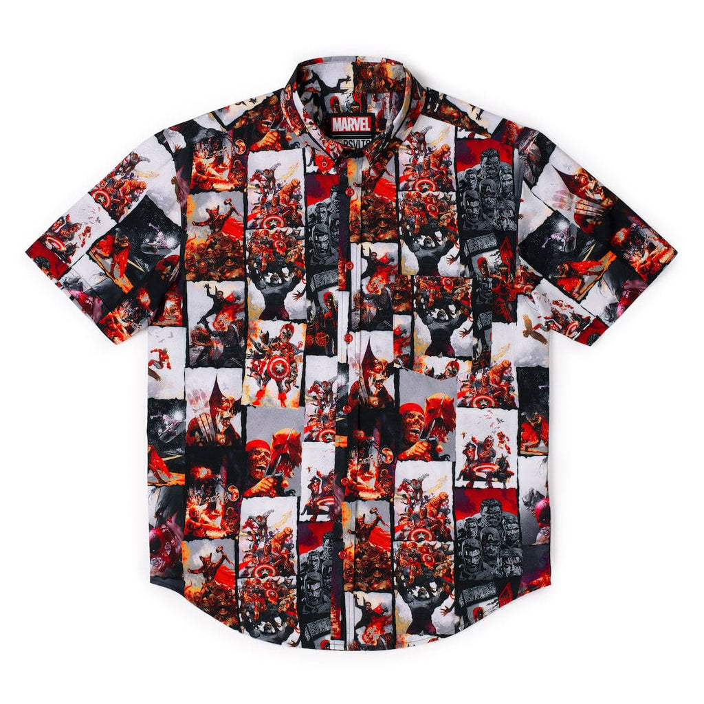 RSVLTS Horrifying Heroes KUNUFLEX Short Sleeve Shirt in Black — detail 6