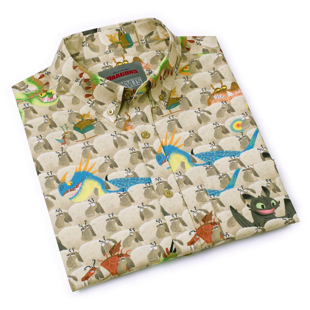 RSVLTS Counting Sheep KUNUFLEX Short Sleeve Shirt in Multicolor — detail 11