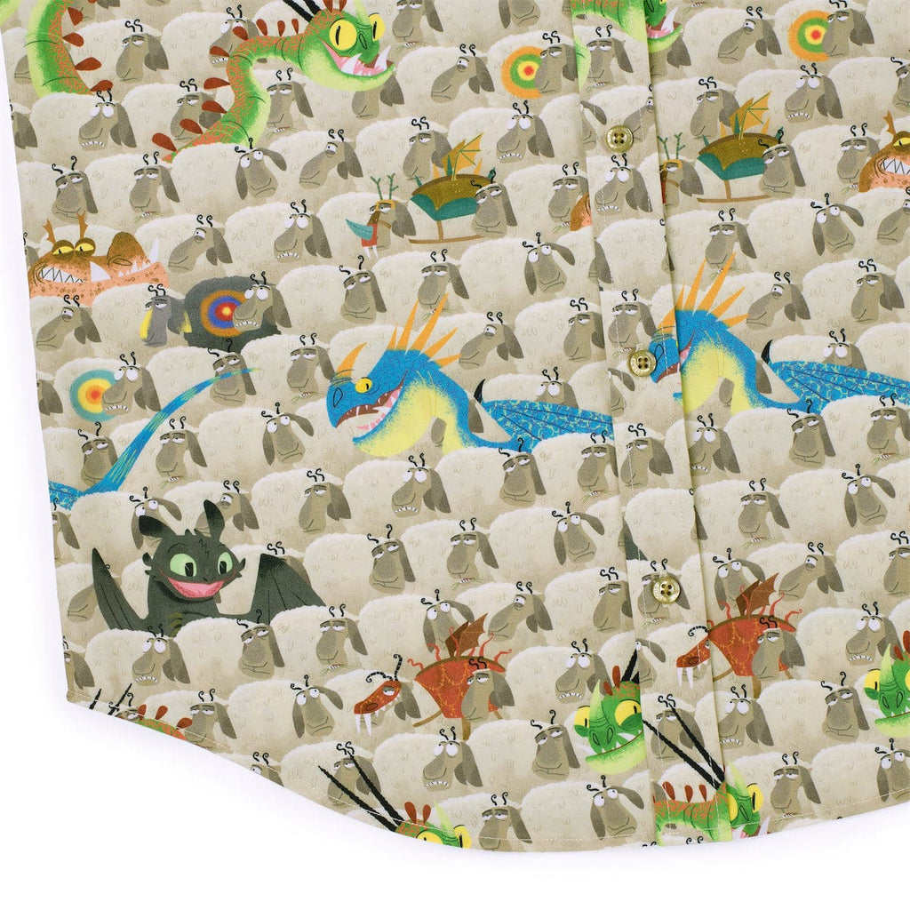 RSVLTS Counting Sheep KUNUFLEX Short Sleeve Shirt in Multicolor — detail 10