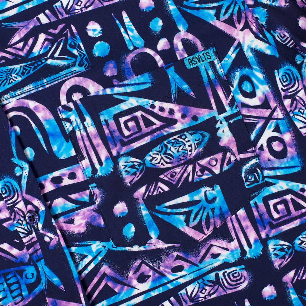 RSVLTS Big Kahuna KUNUFLEX Short Sleeve Shirt in Blue — detail 7