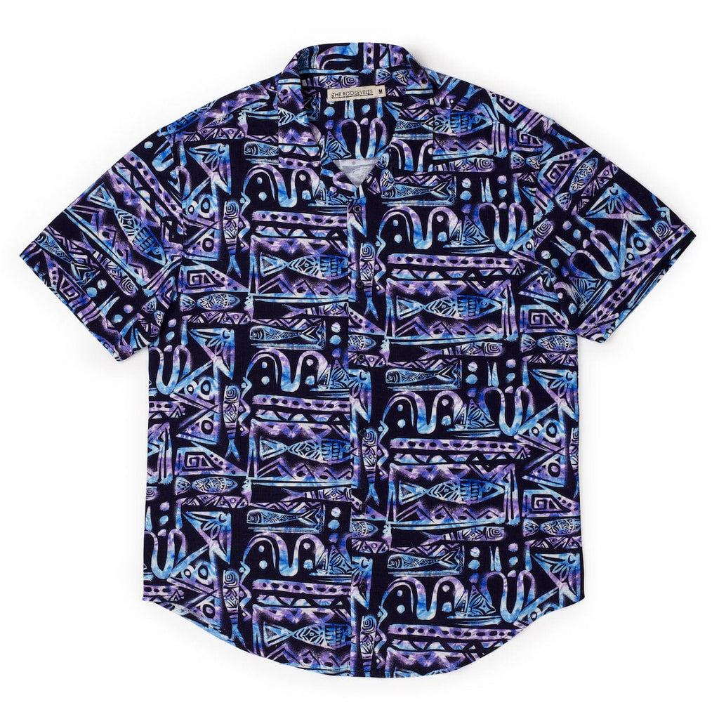 RSVLTS Big Kahuna KUNUFLEX Short Sleeve Shirt in Blue — detail 2