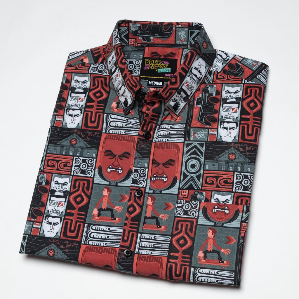 RSVLTS Hey McFly! KUNUFLEX Short Sleeve Shirt in Red — detail 8