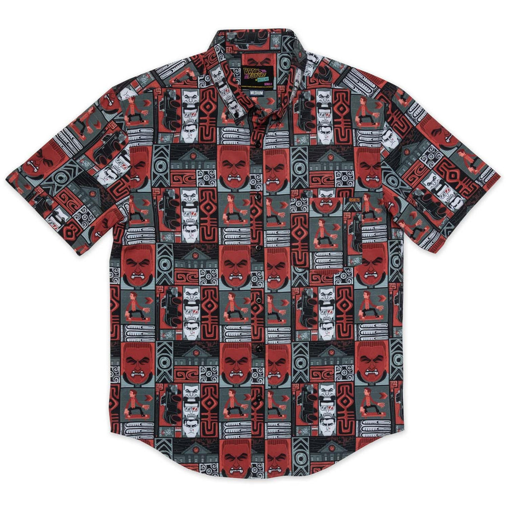 RSVLTS Hey McFly! KUNUFLEX Short Sleeve Shirt in Red — detail 3
